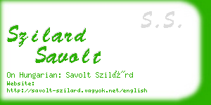 szilard savolt business card